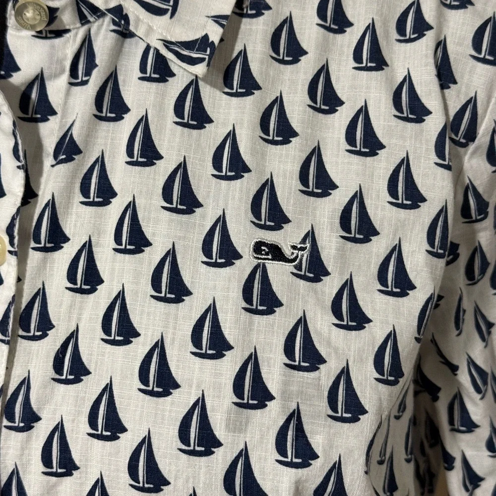 Vineyard Vines Sailboat Print Button Down Shirt